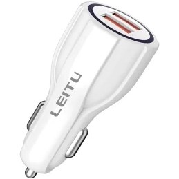 تصویر شارژر فندکی لیتو مدل LC-C4 به همراه کابل Leitu LC-C4 Car Charger With