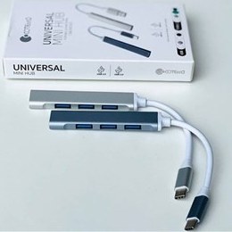 تصویر هاب چهار پورت تایپ سی کوتسی Coteetci 4in1 4 port usb2.0*3 usb3.0*1 HUB 83005-GY 