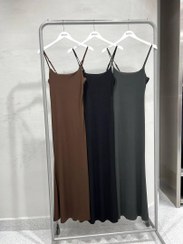 تصویر پیراهن ماکسی زنانه کشی ساده و شیک مدل 2565 