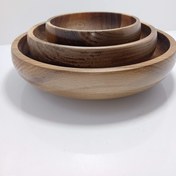 تصویر ست کاسه چوبی ساده 