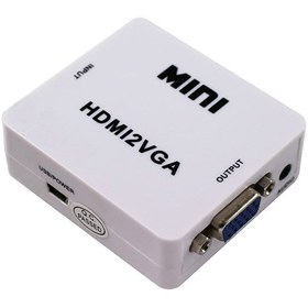 تصویر تبدیل مینی مدل HDMI به VGA MINI HDMI to VGA Converter