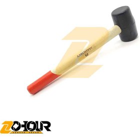 تصویر چکش لاستیکی دسته چوبی مهدوی مدل m-246 Mahdavi wooden handle rubber hammer model m-246