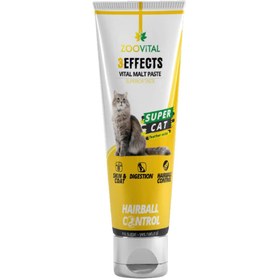 تصویر خمیر مالت و مولتی ویتامین گربه زوویتال مدل ۳Effects وزن ۱۰۰ گرم ZooVital 3Effects Paste for Cats 100g