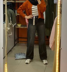 تصویر شلوار نیم بگ جین 