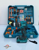 تصویر دریل شارژی 36 ولت ماکیتا پک کامل Makita full pack model 36 V cordless drill three metal systems