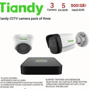 تصویر قیمت پک سه دوربین مداربسته برند تیاندی (Tiandy) تحت شبکه ip Pack of three Tiandy CCTV cameras under the network