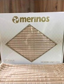 تصویر ست پتو ۳ تکه مدرن - رنگ میمونی بژ برند merinos Modern Line 3 Piece Blanket Set - Beige Mink Color