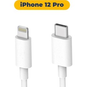 تصویر کابل اورجینال آیفون 12 مدل iPhone 12 MQGJ2ZM/A iPhone 12 MQGJ2ZM/A Lightning charging cable