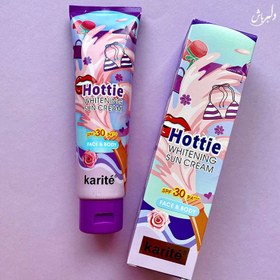 تصویر کرم سفید کننده و ضد آفتاب صورت و بدن مدل Hottie کاریته Karite Hottie Whitening Sun Cream Face And Body