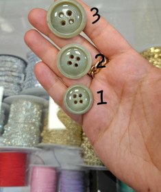 تصویر دکمه پالتوی و بارونی با کیفیت - سبز ماچا / سایز 3 