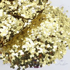 تصویر پولک تخت 6 میل طلایی (بسته 250 گرمی) 