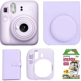 تصویر پک کامل دوربین چاپ سریع اینستکس مینی 12 فوجی فیلم Fujifilm Instax Mini 12 Purple Package 