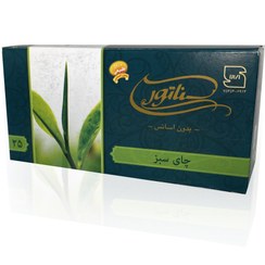 تصویر چای کیسه ای سبز سناتور ۲۵ عددی Senator Green Tea 