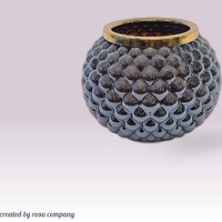 تصویر گلدان شیشه ایی حبابی 