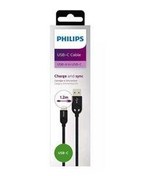 تصویر کابل شارژ و تبدیل تایپ سی philips)DLC2628B) طول 1.2 متر 