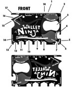 تصویر کارت چند كاره (18 کاره) Ninja Wallet 