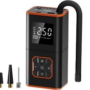 تصویر پمپ باد قابل حمل همراه با چراغ اضطراری مدل P-10pro 