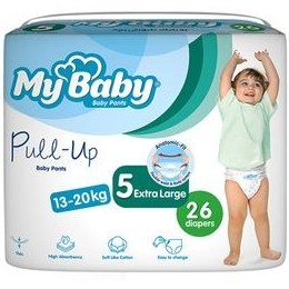 تصویر مای بی بی پوشک سایز 5 پول-آپ (26 عددی) My Baby Pull-Up Diaper 5 (26 Diapers)