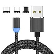 تصویر کابل تبدیل USB به لایتنینگ/USB-C/microUSB لیتو مدل LD-23 طول 1 متر 