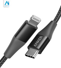 تصویر کابل تایپ سی به لایتنینگ 90 سانتی متری انکر Anker PowerLine+ II USB-C to Lightning Cable - مدل A8652 