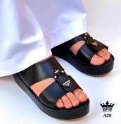 تصویر کفش صندل عربی المطراش مردانه برند برتر در دو رنگ کف مشکی و کف قهوه ای پاشنه بلند - کف مشکی / 41 