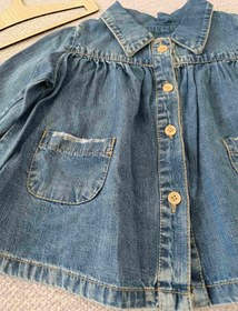 تصویر پیراهن جین ربکا 456 - آبی 