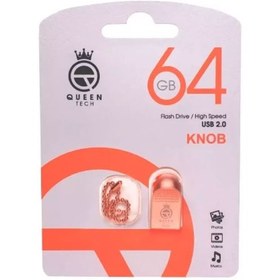 تصویر فلش مموری کوئین تک مدل KNOB ظرفیت 64 گیگابایت Flash Memory Queen Tech Knob 64 Gb