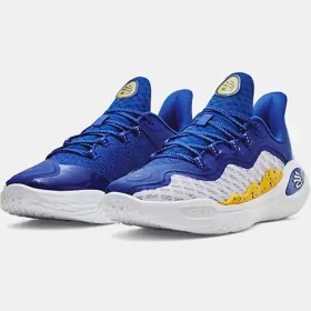 تصویر کتونی بسکتبال Under Armour Curry 11 آندر آرمور کری 11 آبی زرد 