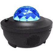 تصویر پروژکتور کهکشانی اسپیکردار مشکی مدل Star Galaxy Projector 