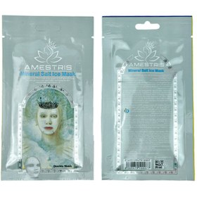 تصویر ماسک صورت ورقه‌ای آیس دابل مدل Mineral salt آمستریس Ice Double Amestris sheet face mask, Mineral salt model