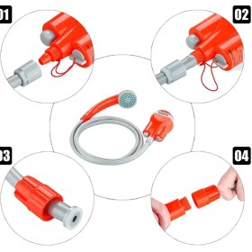 تصویر دوش صحرایی شارژی 3.7 ولت همراه موتور 