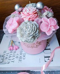 تصویر باکس شمع گل ارکیده و آلاله باکس شمع گل قیمت مناسب و اقتصادی