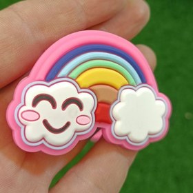 تصویر مداد تراش فانتزی سیلیکونی طرح رنگین کمان 