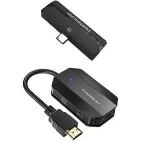 تصویر مبدل انتقال تصویر پاورولوژی Powerology Wireless HDMI Type-C Adapter PHDMACBK 