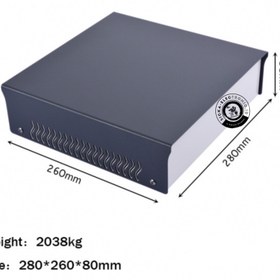 تصویر جعبه(باکس) تمام فلزی با طراحی و رنگ کوره ای بسیار زیبا الکترو استاتیک (بسیار با کیفیت و مقاوم) /مناسب برای پروژه های الکترونیک مانند مبدل برق و اینورتر ، منابع تغذیه وسوییچینگ و آمپلی فایر Electronic iron box high quality design and color