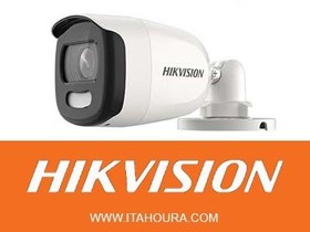 تصویر دوربین بولت 5 مگاپیکسل هایک ویژن مدل DS-2CE10HFT-F Hikvision DS-2CE10HFT-F 5MP ColorVu Fixed Mini Bullet Camera