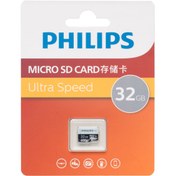 تصویر کارت حافظه microSDHC فیلیپس مدل Ultra Speed کلاس 10 استاندارد UHS-I U3 A1-V30 سرعت 100MBps ظرفیت 32 گیگابایت 