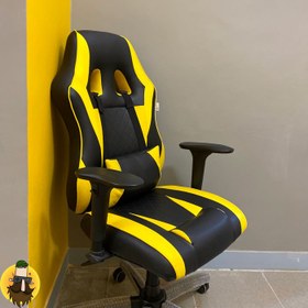 تصویر صندلی گیمینگ بامو زرد Gaming Chair Bamo Yellow 