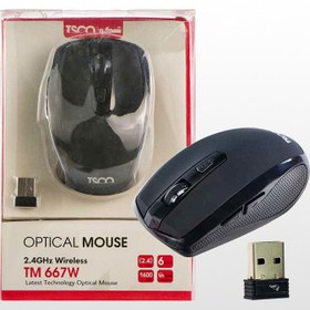 تصویر ماوس بی سیم تسکو مدل TM 667W ا TSCO TM 667W Wireless Mouse TSCO TM 667W Wireless Mouse