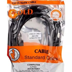 تصویر کابل پرینتر گولد اسکار ۵ متری usb ۲ 