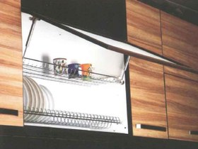 تصویر آبچکان داخل کابینت طرح استیل دو طبقه ایرانی 