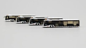 تصویر ماکت اتوبوس فرودگاه Cobus ست 4 عدد | Jc Wings 1:400 Airport Bus Set 