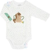 تصویر پیراهن نوزادی نیلی مدل یونیکورن سایز ۳ تا ۶ ماه 