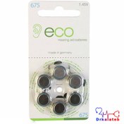 تصویر باتری سمعک اکو کد 675 بسته ۶ عددی 