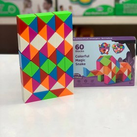 تصویر روبیک ماری 60 قطعه Colorful magic snake