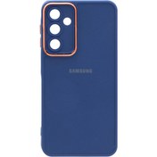 تصویر قاب Copper دور لنز متال لوگودار Samsung Galaxy A16 - سرمه ای قاب Copper دور لنز متال لوگودار Samsung Galaxy A16 - سرمه ای