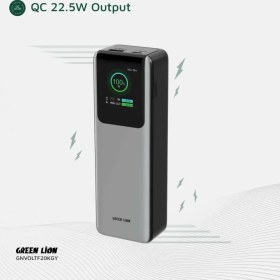 تصویر پاوربانک گرین مدل Voltura ظرفیت ۲۰۰۰۰ میلی آمپر ۱۰۰ وات 