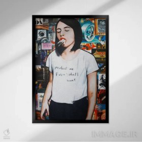 تصویر تابلو دکوراتیو ویپم کن اثر آنی ترازو - بوم گالری ایماژ / 80x120 / قاب 2x2 PVC مشکی Vape Me BY Annie Terrazzo