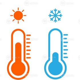 تصویر دانلود آیکون دماسنج با نماد سرد و گرم برای وب و اپلیکیشن موبایل 