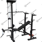 تصویر دستگاه بدنسازی ۴۸ کاره تاشو با ست وزنه 
